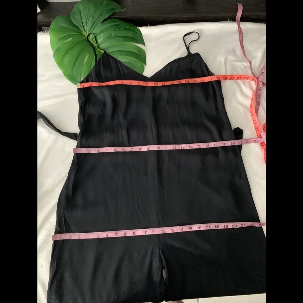NEW $148 Reformation Milly Jumpsuit in Black W/‎ Belt [ SZ Large ]